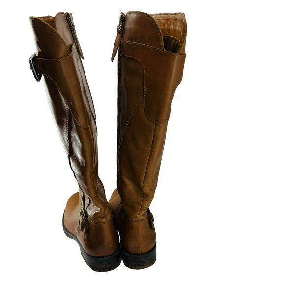 Franco Sarto Women's Perk Motorcycle Boot 7M Smooth Cognac Leather - Picture 7 of 10